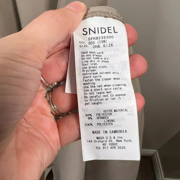 Snidel A-line Midi Dress One Size Taupe Neutral Event Special Occasion Cocktail - Picture 3 of 7